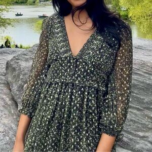 Urban Outfitters Cheetah Chiffon Dress